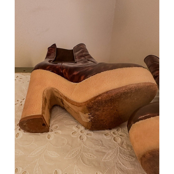 AllSaints Blaise Chelsea Leopard Boots Chunky Womens EU 37 US 7 - Picture 7 of 8